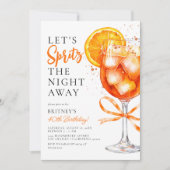 Spritz het verjaardagsfeestje van de avond weg kaart (Voorkant)