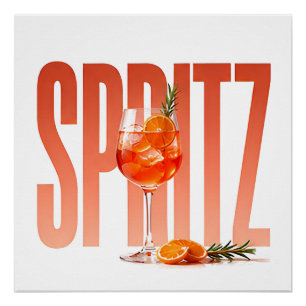 Spritz Luxe Cocktaileditoriaal Grafisch Perfect Poster