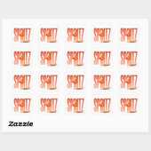 Spritz Luxe Cocktaileditoriaal Grafisch Vierkante Sticker (Vel)