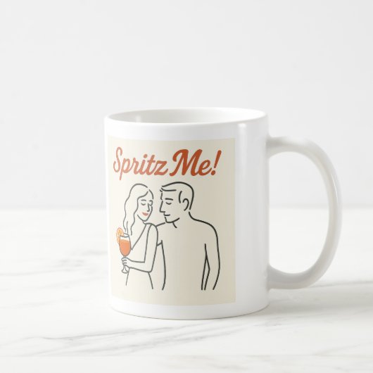 "Spritz me!" Flirty Italiaans Aperitivo Paar Mok (Rechts)
