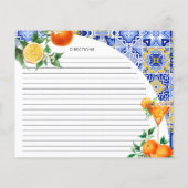 Spritz Mediterraan Vrijgezellenfeest Recept Kaart (Achterkant)