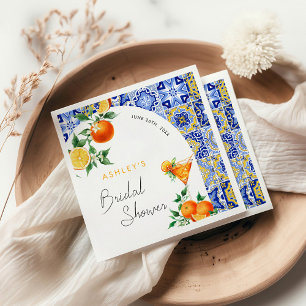 Spritz Mediterrane Boho Boog Bruidsdouche Servet