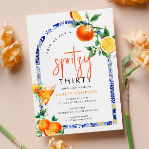 Spritz mediterrane boho boog dertig verjaardag kaart