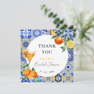 Spritz Mediterrane Brug Bruiloftsborrel Bedankkaart