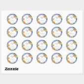 Spritz Mediterrane Brug Bruiloftsborrel Ronde Sticker (Vel)