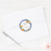 Spritz Mediterrane Brug Bruiloftsborrel Ronde Sticker (Envelop)