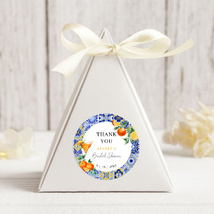 Spritz Mediterrane Brug Bruiloftsborrel Ronde Sticker