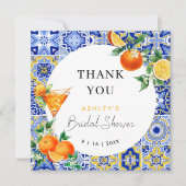 Spritz Mediterrane Bruiloft Bridal Shower Bedankkaart (Voorkant)