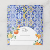 Spritz Mediterrane Bruiloft Bridal Shower Tafelkaa Plaatskaartje (Buitenkant ongevouwen)