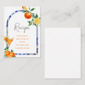 Spritz Mediterranean Arch Vrijgezellenfeest Recept Informatiekaartje (Voorkant / Achterkant)
