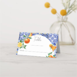 Spritz Mediterranean Bruiloft Tafelkaartje Plaatskaartje