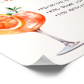 Spritz Mimosa Bar Moderne Kalligrafie Tafelbord Poster (Hoek)