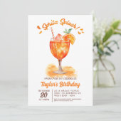 Spritz Splash Waterverf Cocktail Pool Party Kaart (Staand voorkant)