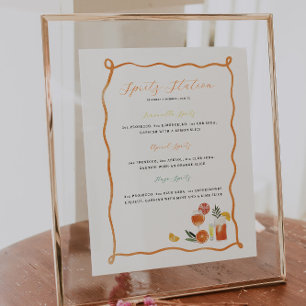 Spritz-station   Sweet Citrus Drink Wedding Bar Poster