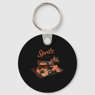 Spritz Veneto Italia Vintage Oranje Wijn Staart Sleutelhanger