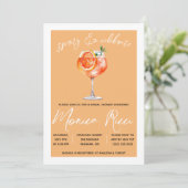 Spritz & Vier! Aperol Spritz-Vrijgezellenfeest Kaart (Staand voorkant)