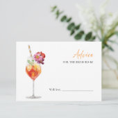 Spritz Vrijgezellenfeest Advies voor de Bruid Kaar Kaart (Staand voorkant)