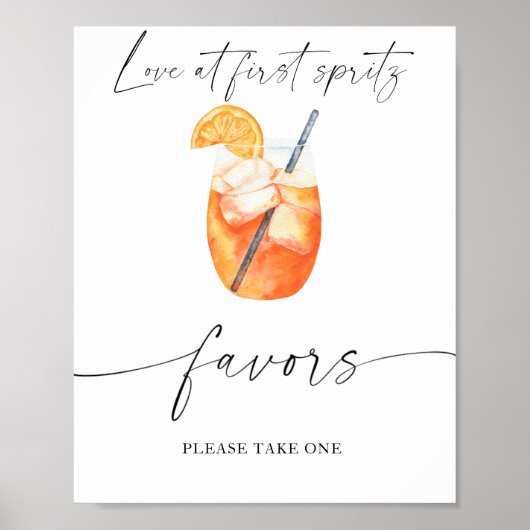 Spritz vrijgezellenfeest - gunsten neem er een poster (Voorkant)