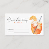 Spritz Vrijgezellenfeest Raad eens hoeveel kussen Informatiekaartje (Voorkant)