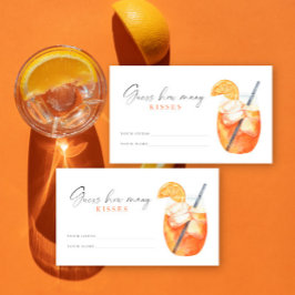 Spritz Vrijgezellenfeest Raad eens hoeveel kussen Informatiekaartje