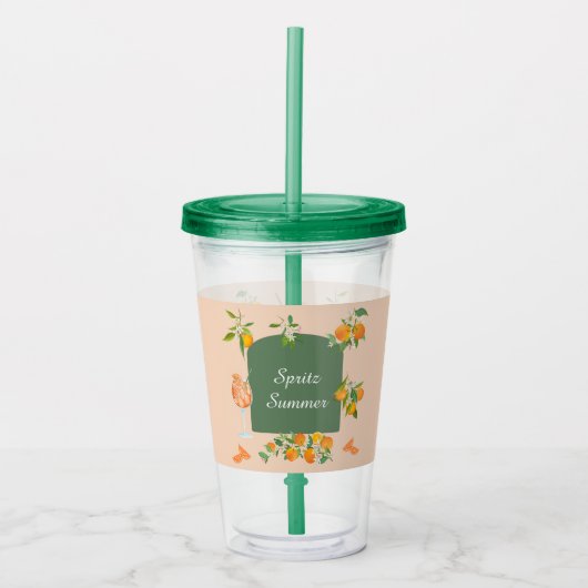 Spritz Zomer Verjaardag Acryl Drinkbeker (Voorkant)