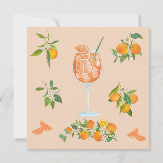 Spritz Zomer Verjaardag Bedankkaart (Voorkant)