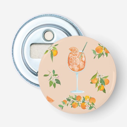 Spritz Zomer Verjaardag Button Flesopener (Voorkant)
