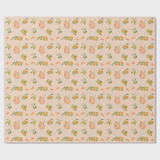 Spritz Zomer Verjaardag Cadeaupapier (Vlak)