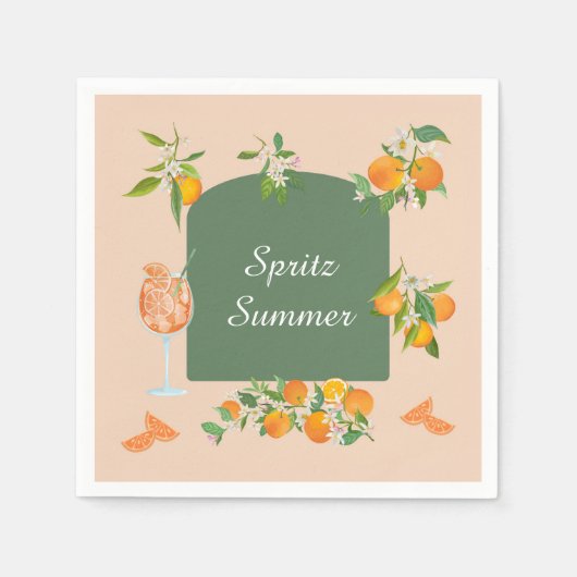 Spritz Zomer Verjaardag Servet (Voorkant)