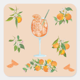 Spritz Zomer Verjaardag Vierkante Sticker