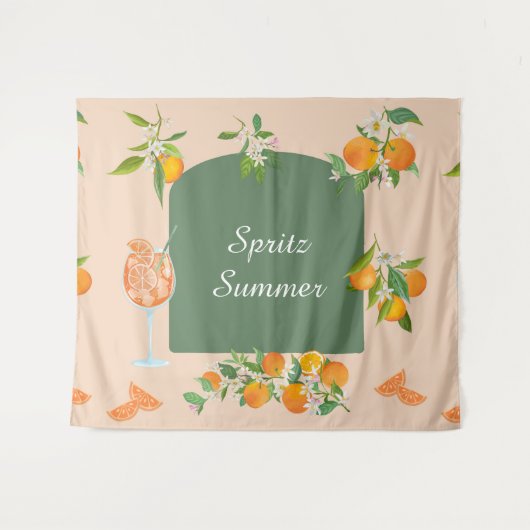 Spritz Zomer Verjaardag Wandkleed (Voorkant (horizontaal))