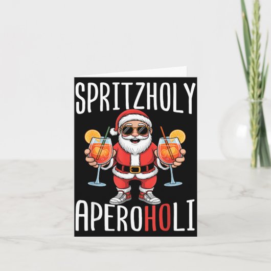 Spritzholy Aperoholi - Santa Aperitif Funny Spritz Kaart (Voorkant)