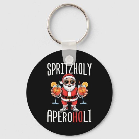 Spritzholy Aperoholi - Santa Aperitif Funny Spritz Sleutelhanger (Voorkant)