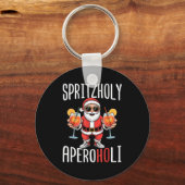 Spritzholy Aperoholi - Santa Aperitif Funny Spritz Sleutelhanger (Voorkant)