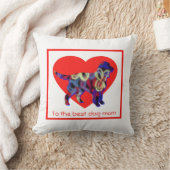 Sprocker Spaniel Dog Red Heart Moederdag Kussen (Deken)