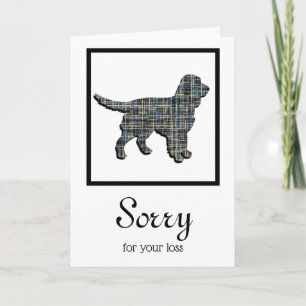 Sprocker Spaniel Dog Silhouette Pet Sympathia Card Kaart