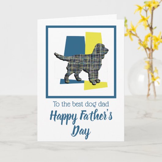 Sprocker Spaniel hond driekleurig Vaderdag Kaart (Gele Bloem)