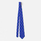 Sprocker Spaniel Hond Roze & Blauw Donkerblauwe Ha Stropdas (Achterkant)