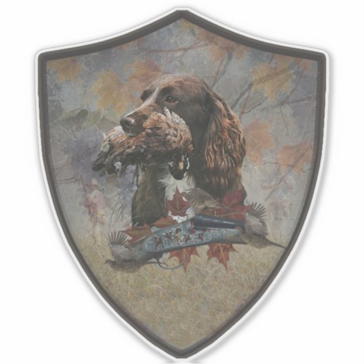Sprocker Spaniel, Pistool dog art Sticker (Voorkant)