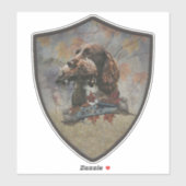 Sprocker Spaniel, Pistool dog art Sticker (Vel)