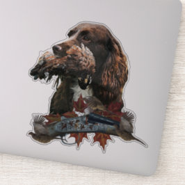 Sprocker Spaniel, Pistool dog art Sticker