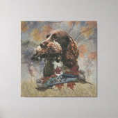 Sprocker Spaniel, Pistool hondenkunst Canvas Afdruk (Voorkant)