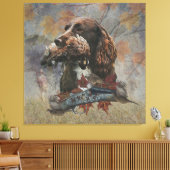 Sprocker Spaniel, Pistool hondenkunst Canvas Afdruk (Insitu (Woonkamer))