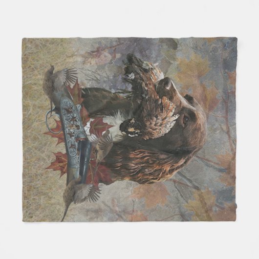 Sprocker Spaniel, Pistool hondenkunst Fleece Deken (Voorkant (Horizontaal))