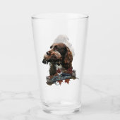 Sprocker Spaniel, Pistool hondenkunst Glas (Voorkant)