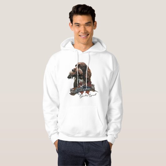 Sprocker Spaniel, Pistool hondenkunst Hoodie (Voorkant volledig)
