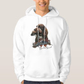 Sprocker Spaniel, Pistool hondenkunst Hoodie (Voorkant)
