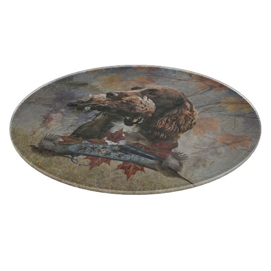 Sprocker Spaniel, Pistool hondenkunst Snijplank (Hoek)