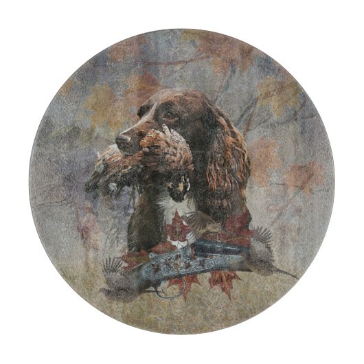 Sprocker Spaniel, Pistool hondenkunst Snijplank (Voorkant)