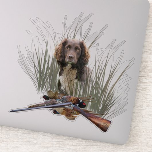 Sprocker Spaniel, Pistool hondenkunst Sticker (Detail)